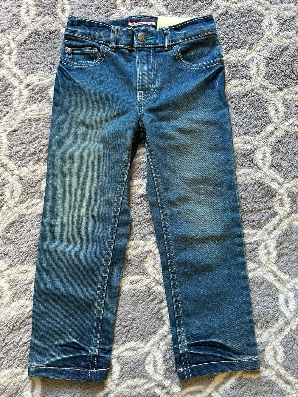 Tommy Hilfiger Boys' Blue Denim Stretch Jeans Slim Straight Size 3T